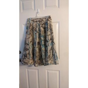 Coldwater Creek Silk Blend Midi Skirt Petite Small